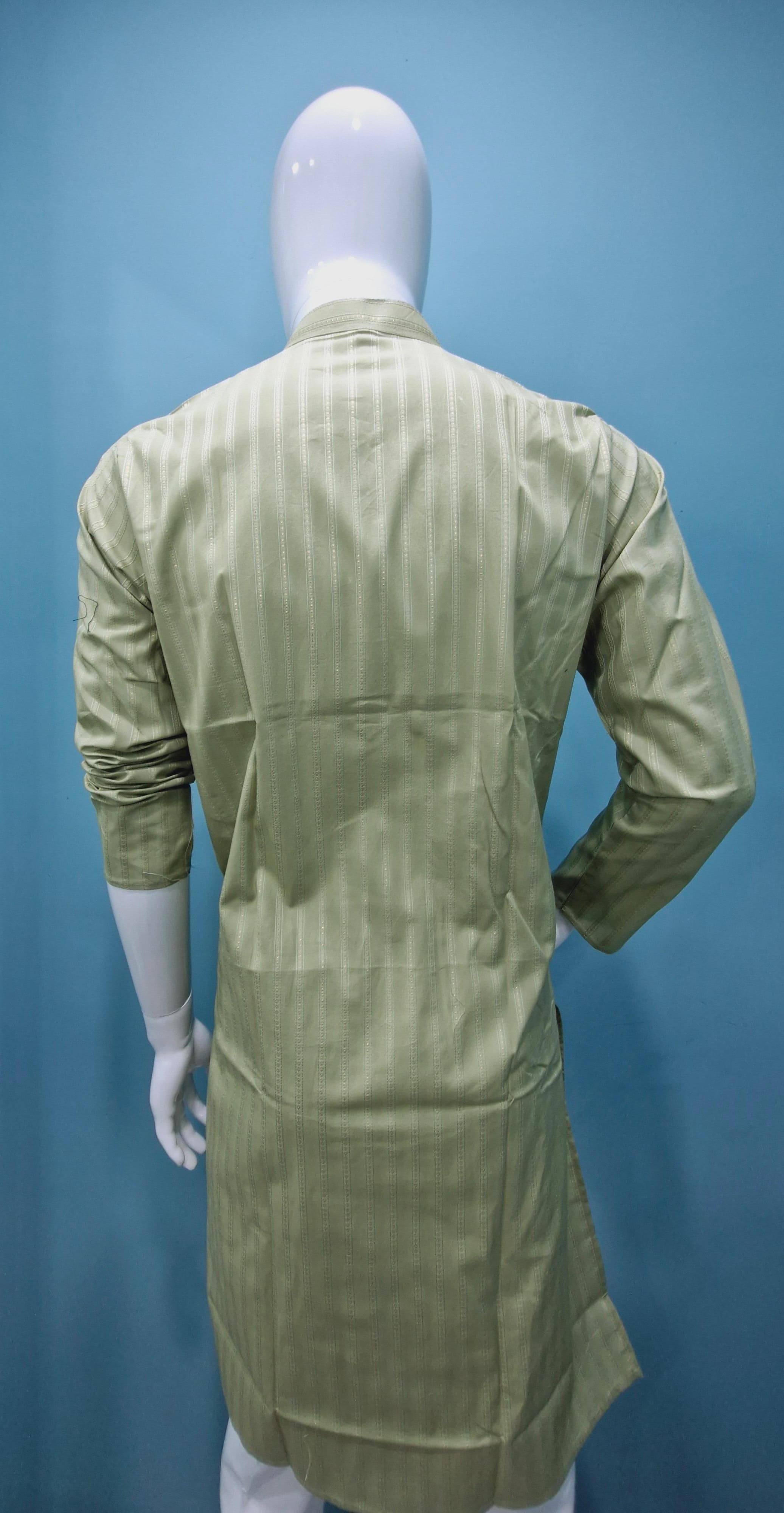 Men's Classic Kurta with Embroidered Pinstripes (1300)