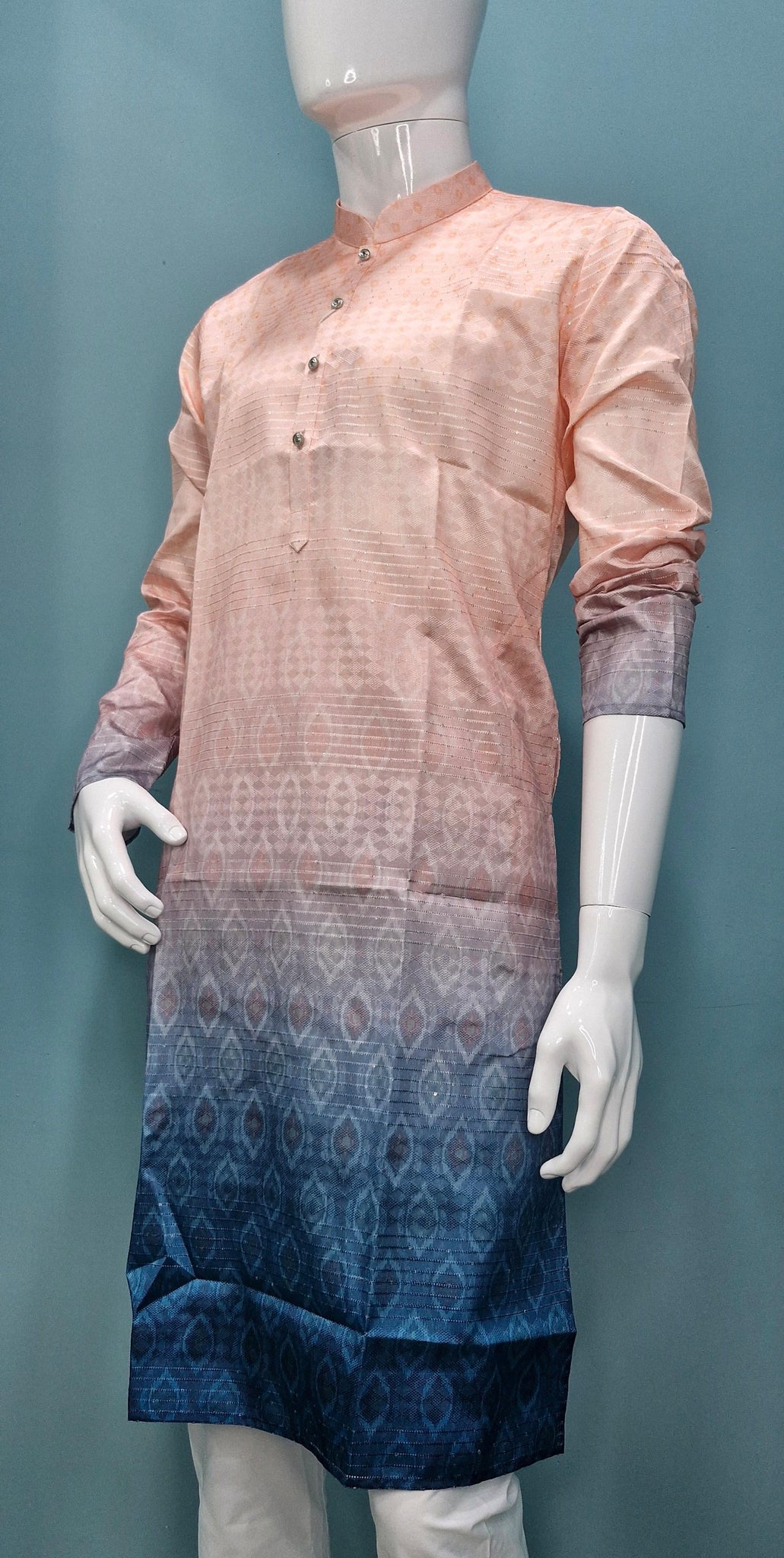 Peach &amp; Midnight Ombre Kurta – Regal Fade Series | Luxe Evening Festive Wear for Men(2020)