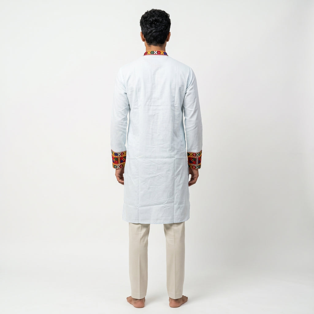 Men’s Festive Kutchi Mirror-Work Kurta (2878)