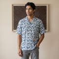 Ocean Bloom Designer Cotton Shirt (1102)