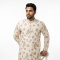 Men’s Off-White Floral Printed Silk-Blend (4578)