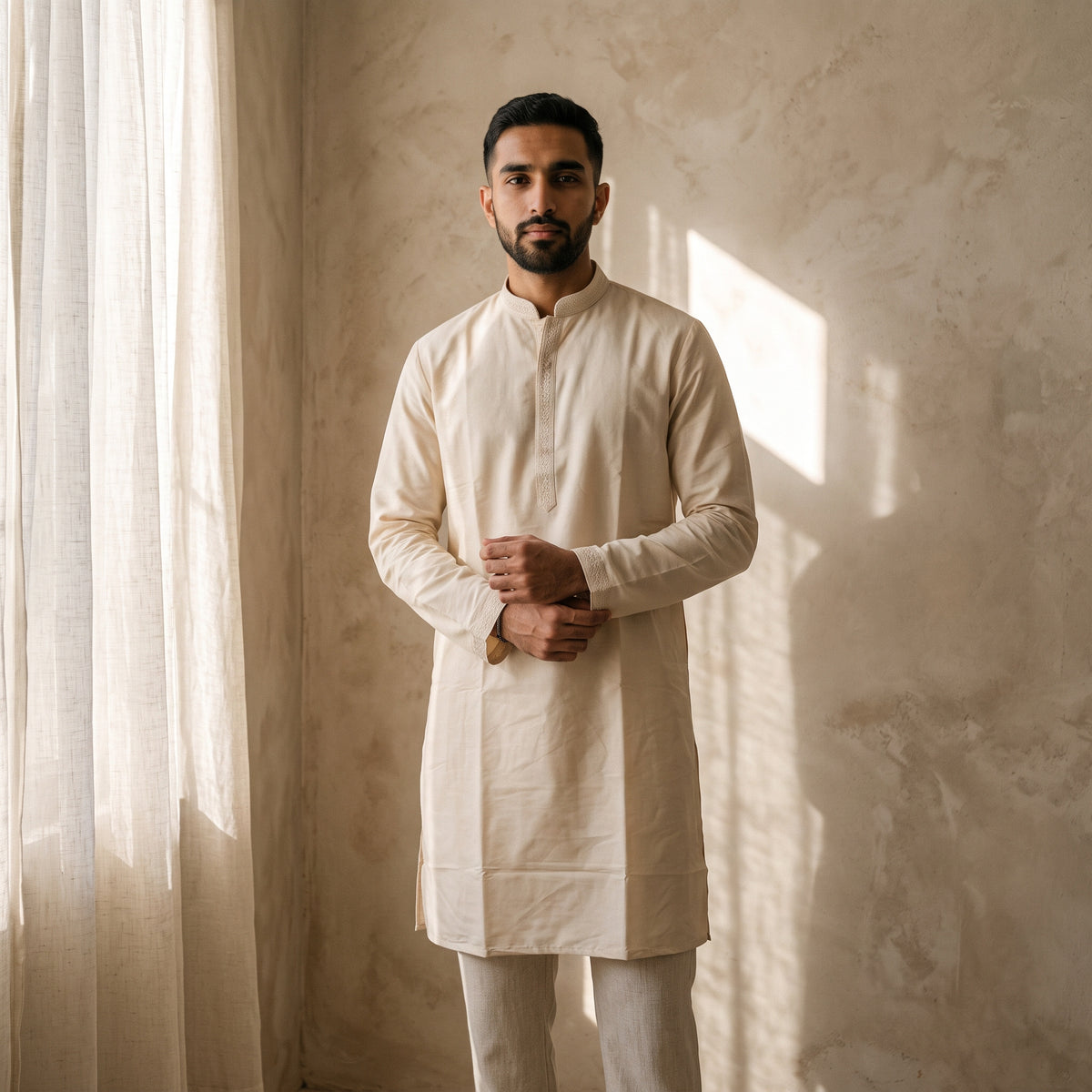 Elegant sequence Textured Kurta Set for Men (Junior)