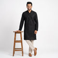 Midnight Diamond Chikankari Kurta(70113)