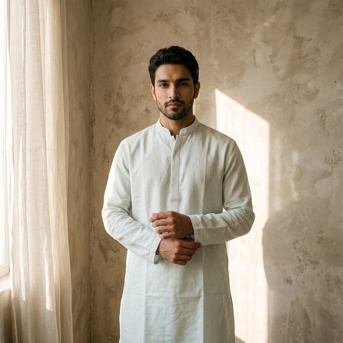 Elegant sequence Textured Kurta Set for Men (Junior)