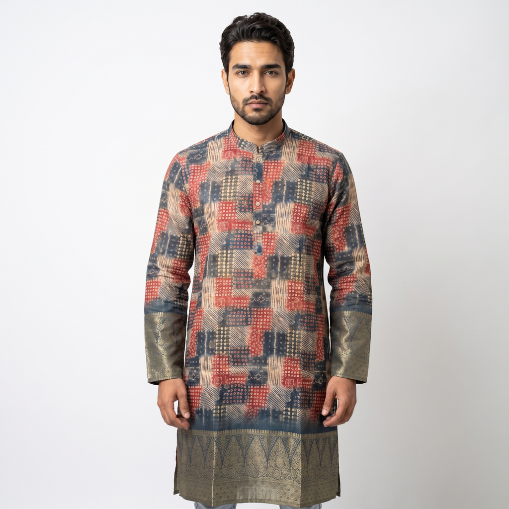 Peacock Blue Ethnic Kurta(50054)