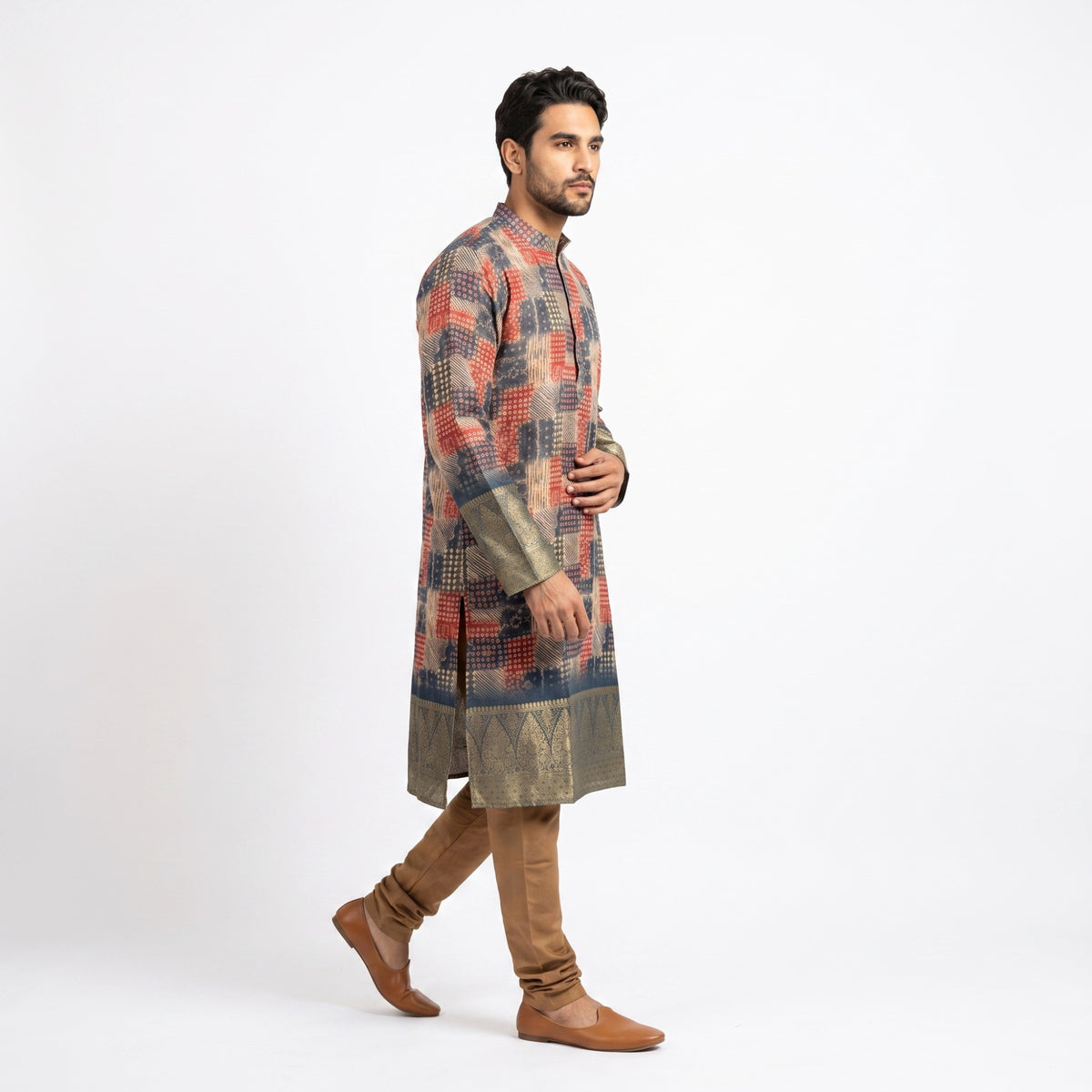 Peacock Blue Ethnic Kurta(50054)