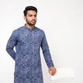 Shahi Indigo Patchwork Kurta (4556)
