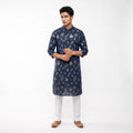 Navy Blossom Festive Kurta (4578)
