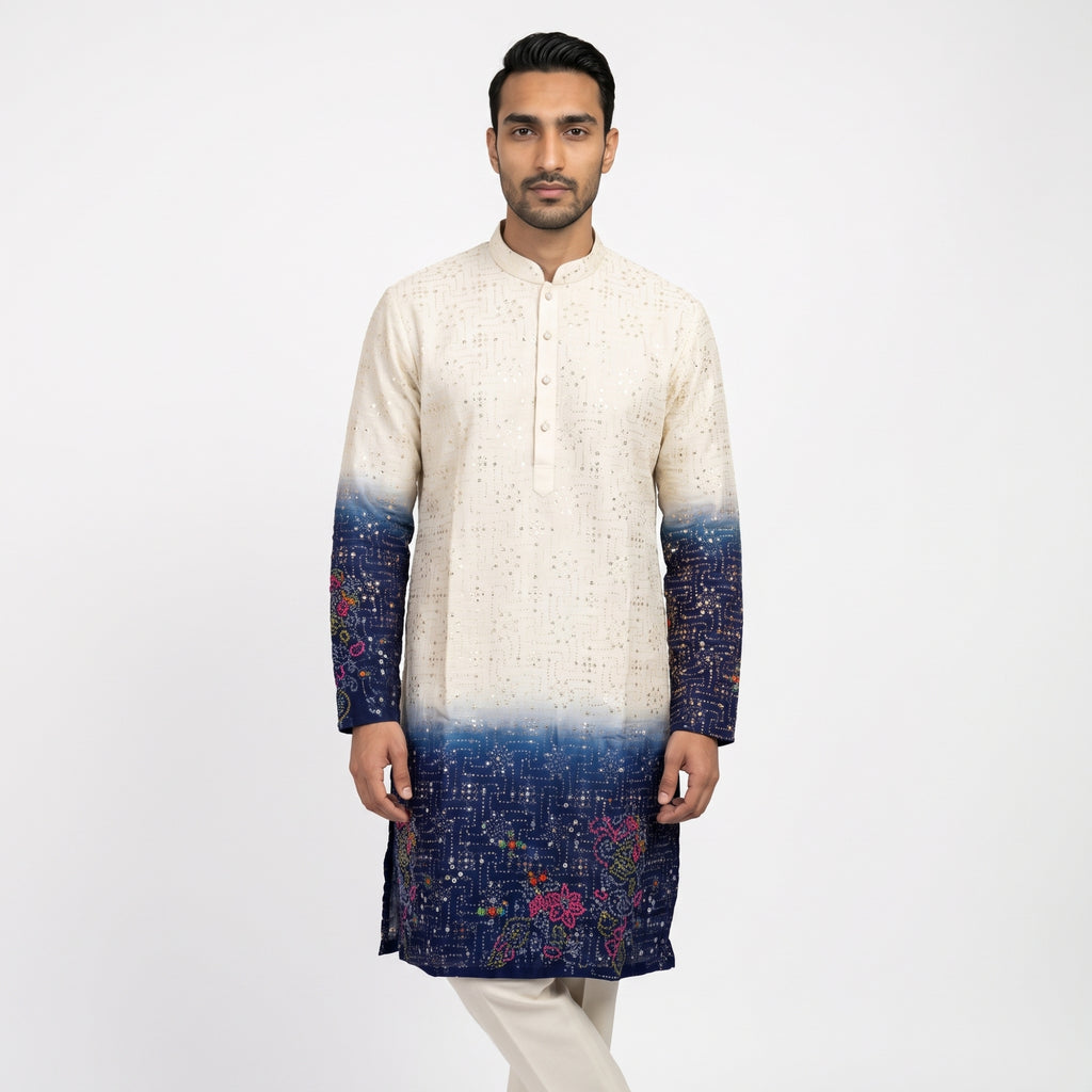 Shaded Ombre Designer Kurta for Men(10355)