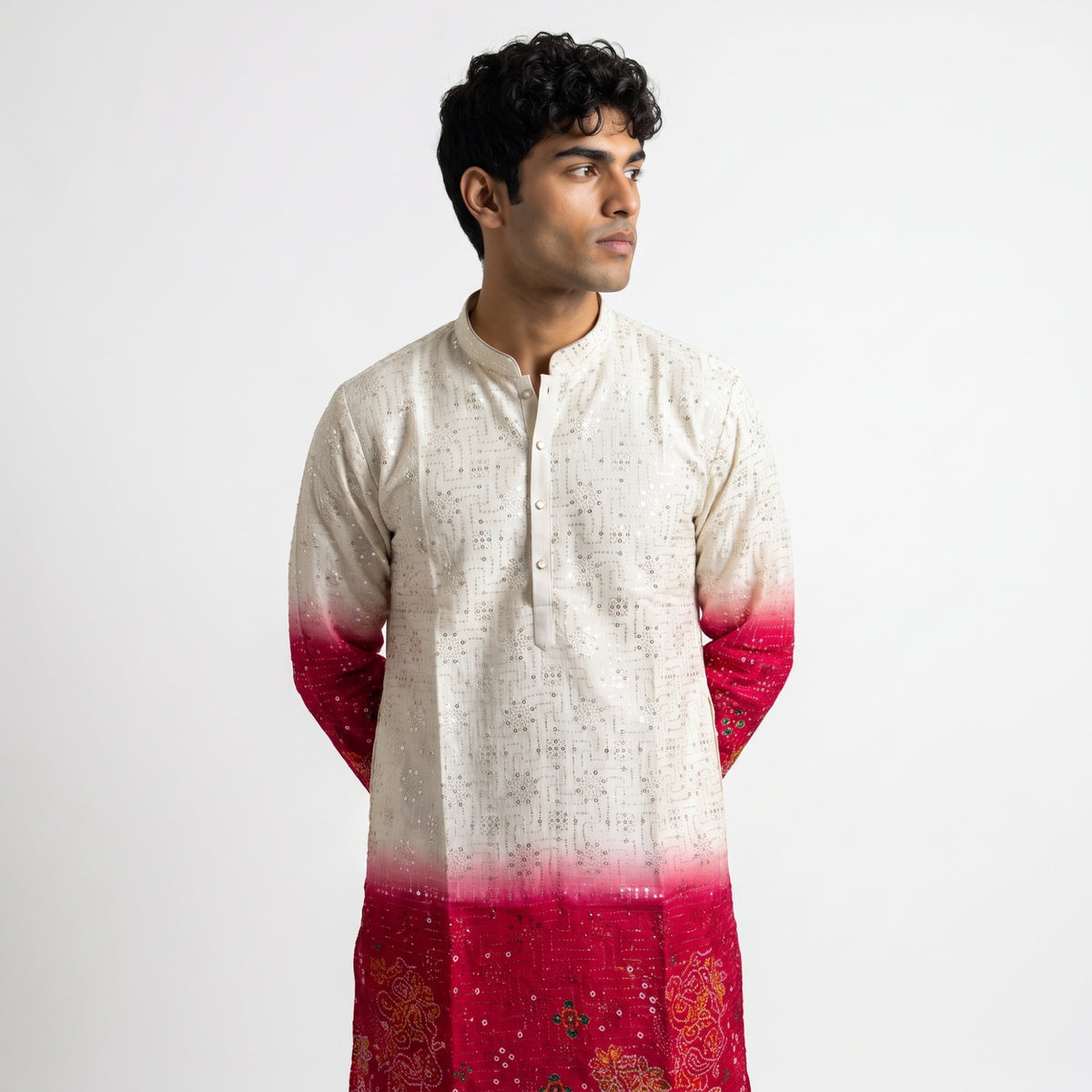 Shaded Ombre Designer Kurta for Men(10355)