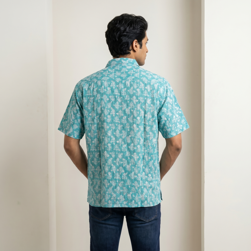 Azure Heritage Designer Cotton Shirt (1131)