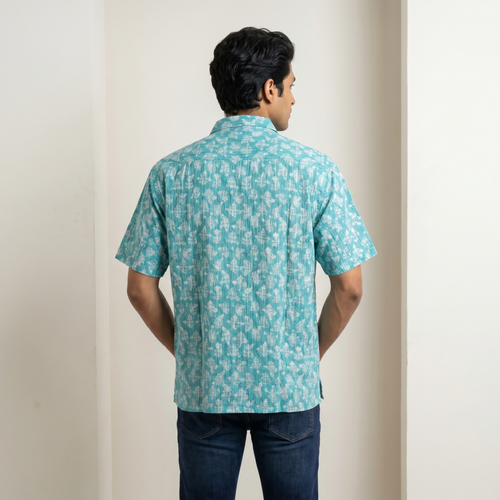 Azure Heritage Designer Cotton Shirt (1131)