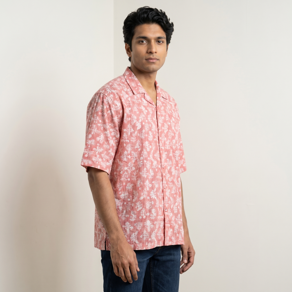 Blush Bloom Designer Cotton Shirt (1131)