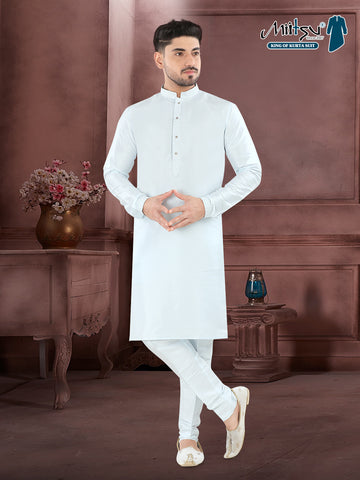 Sky Whisper Premium Kurta Set – Elegant Light Sky Blue Ethnic Wear(k119)