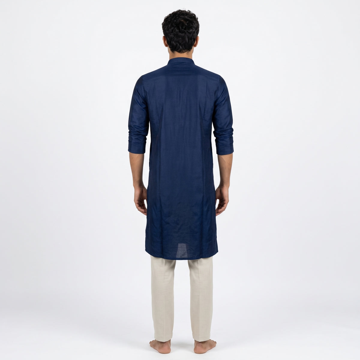 Royal Navy Kurta with Multicolored Mirror Embellishments(1923)