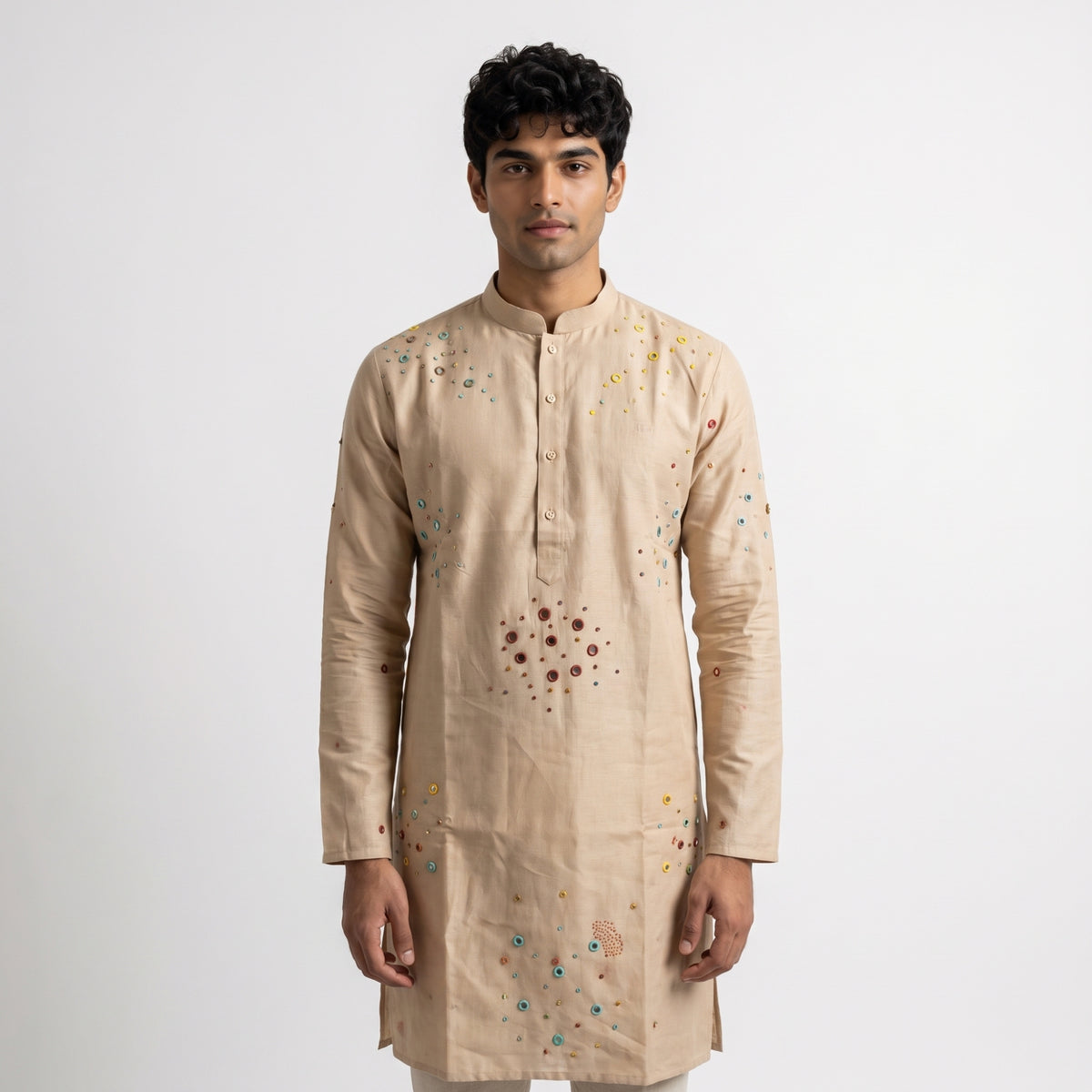 The Golden Oasis Mirror Work Kurta(1923)