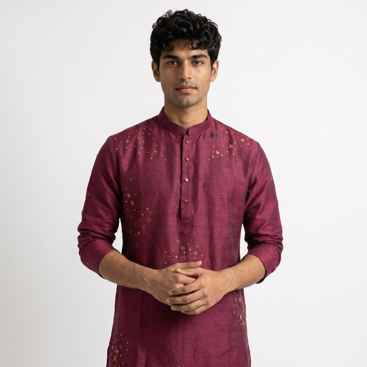 Classic Deep Maroon Straight Kurta(1923)