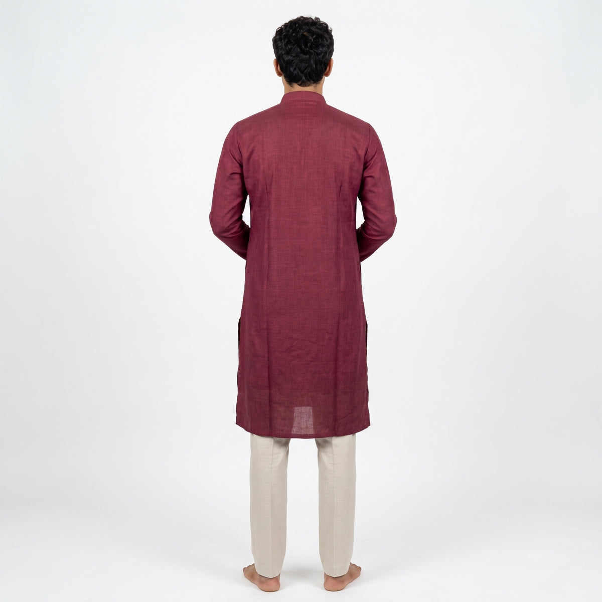 Classic Deep Maroon Straight Kurta(1923)