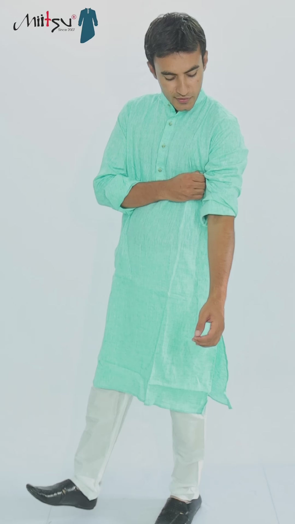 Mint Aura Lilen Kurta (LL01)