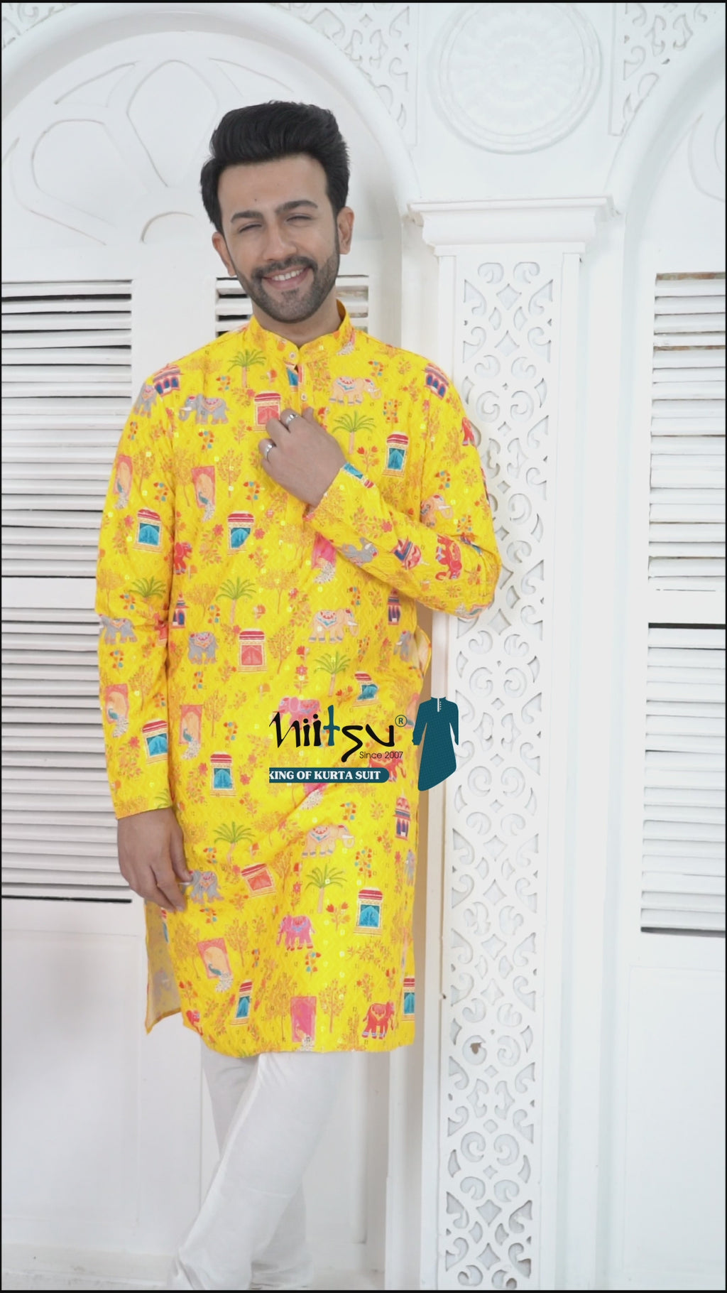 Rajrang Utsav Yellow Kurta" – By Miitsu (267)