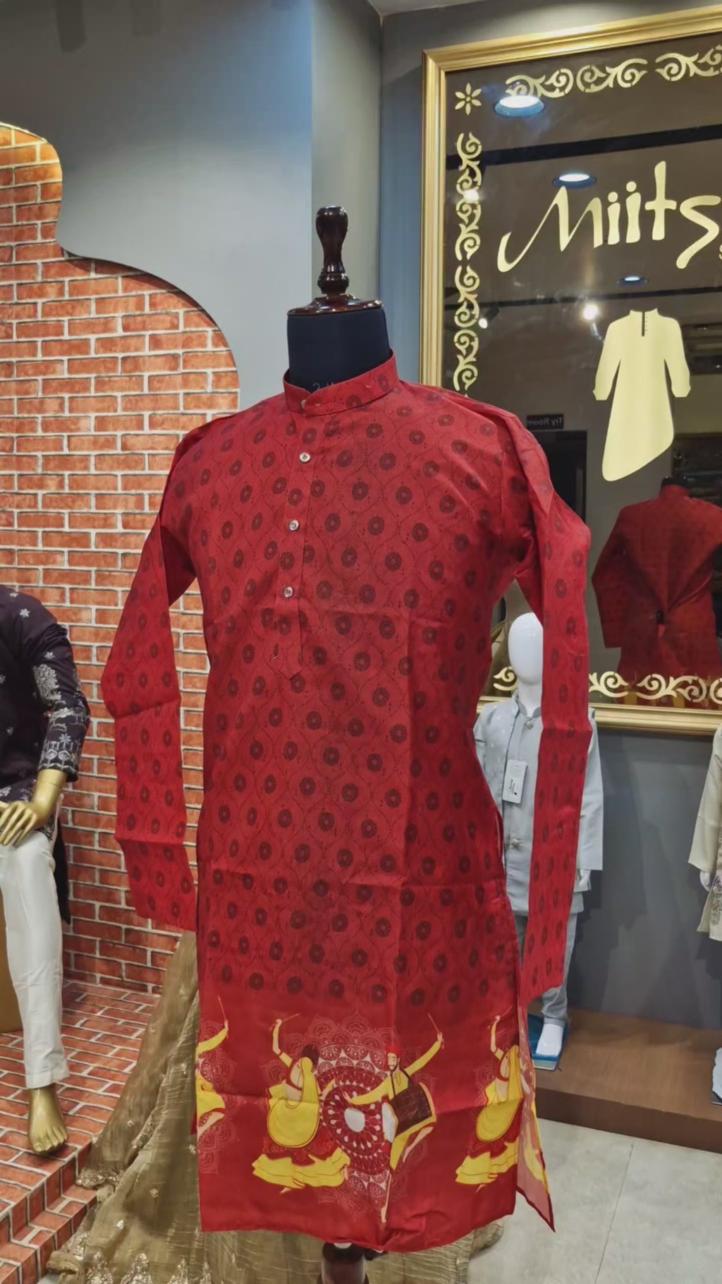 The Crimson Motif Kurta Set(1252)