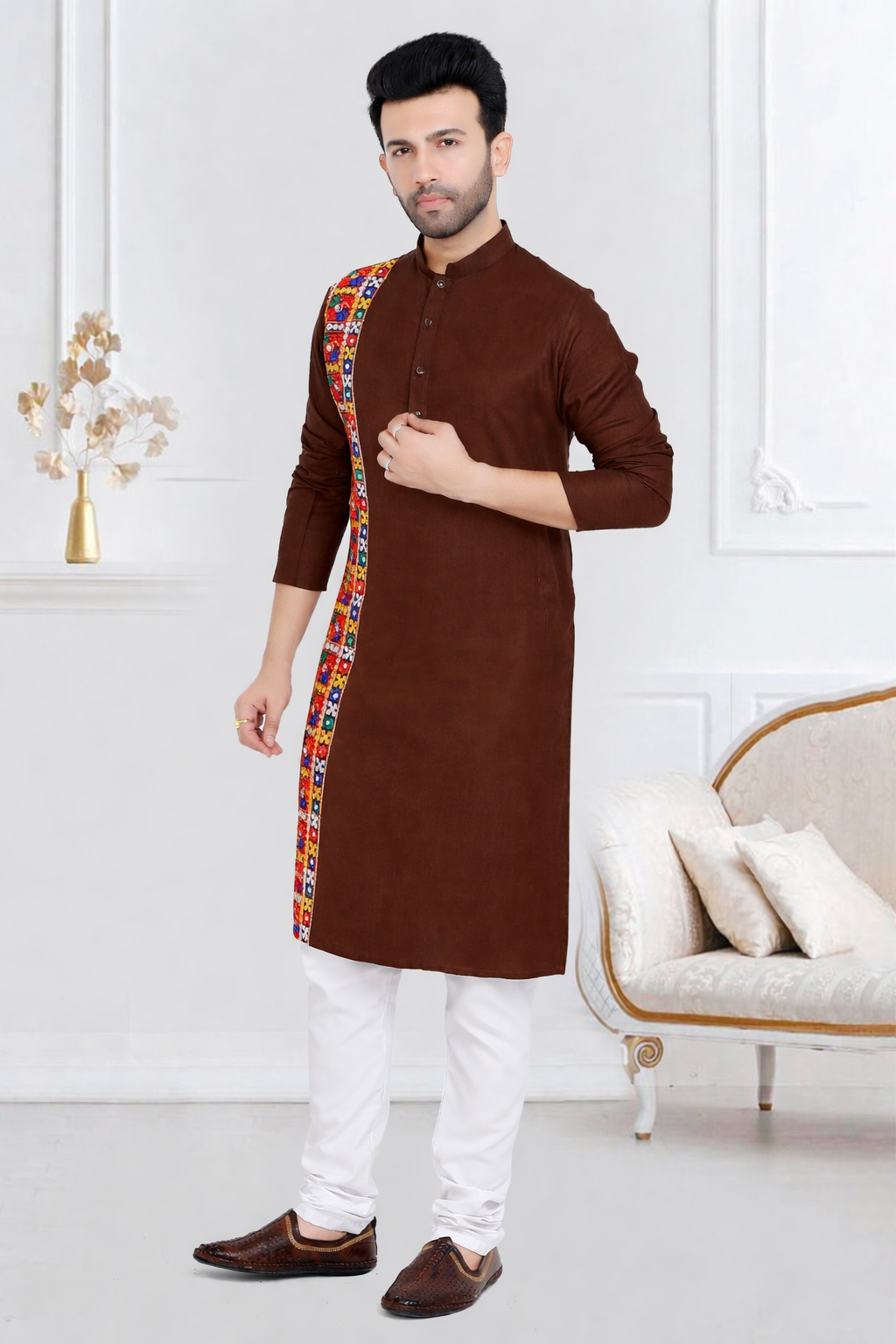 Kutchi Traditional Men's Kurta - Stylish & Elegant(4053)
