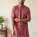 Mauve Bandhani Inspired Premium Ethnic Wear (2709)