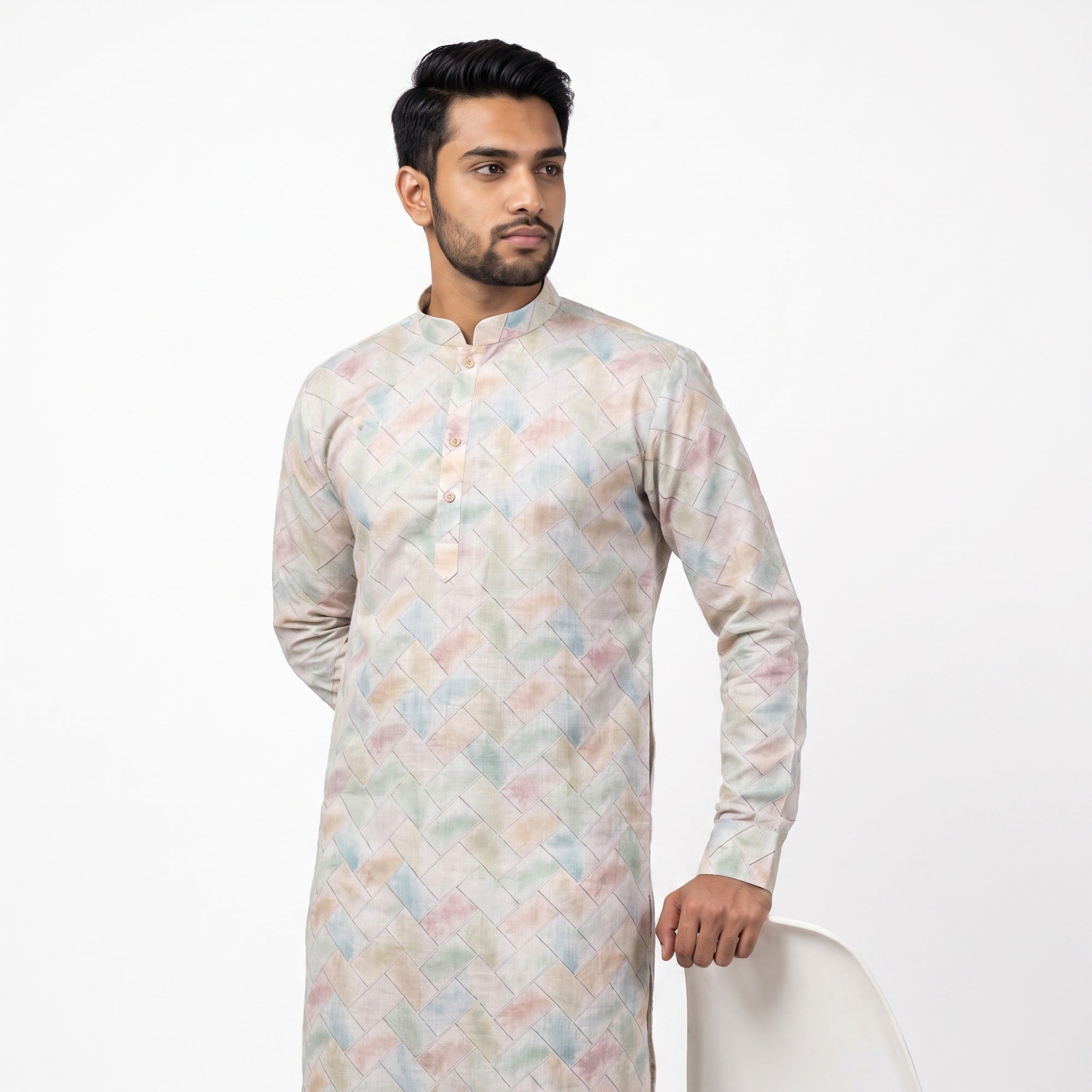 Pastel Prism Kurta (19977)
