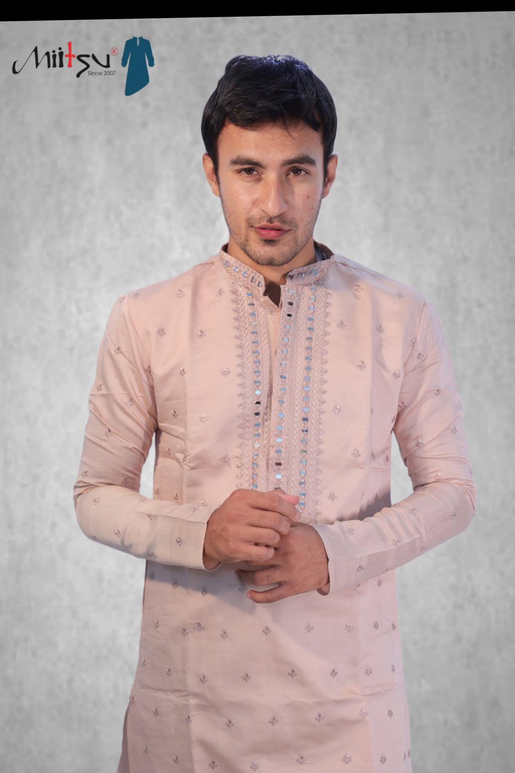 Blush Royale Mirror-Work Kurta
Set (7370)