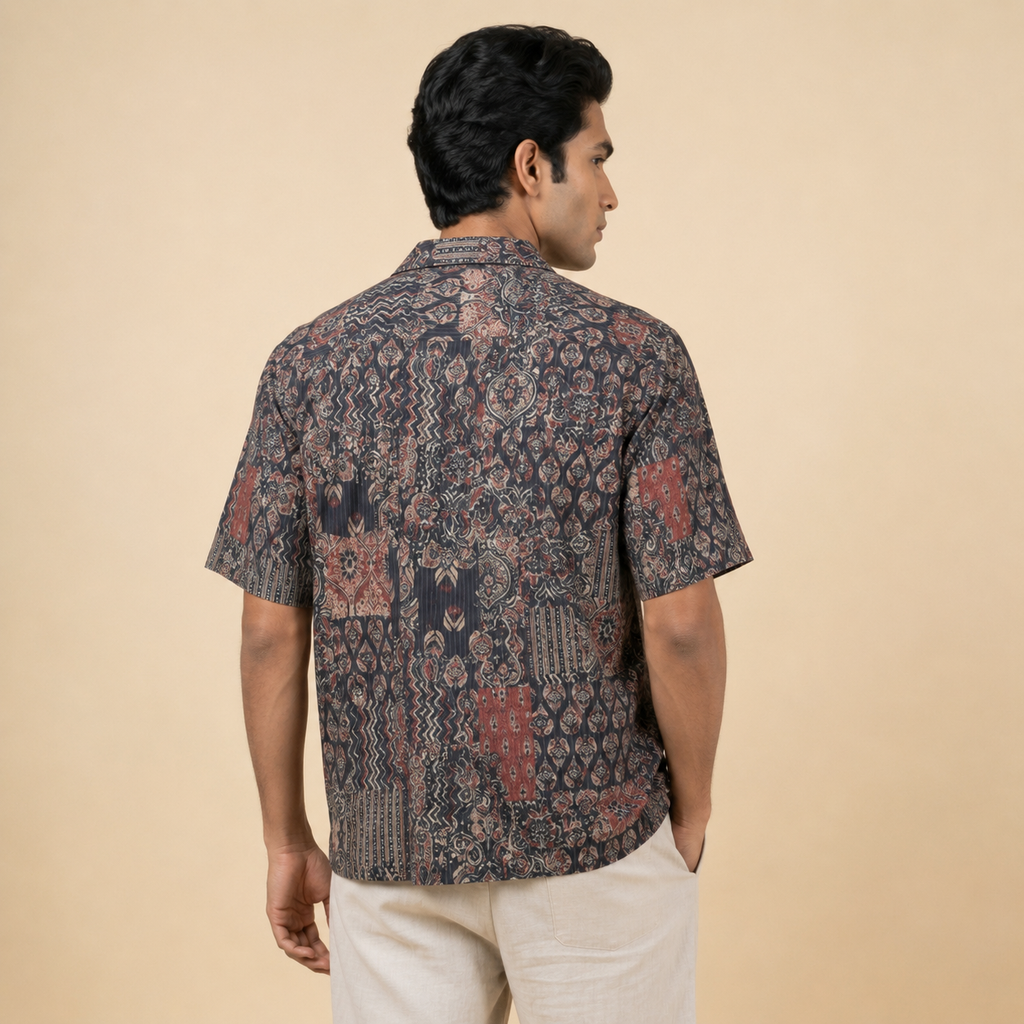 Midnight Mosaic Designer Cotton Shirt (1106)