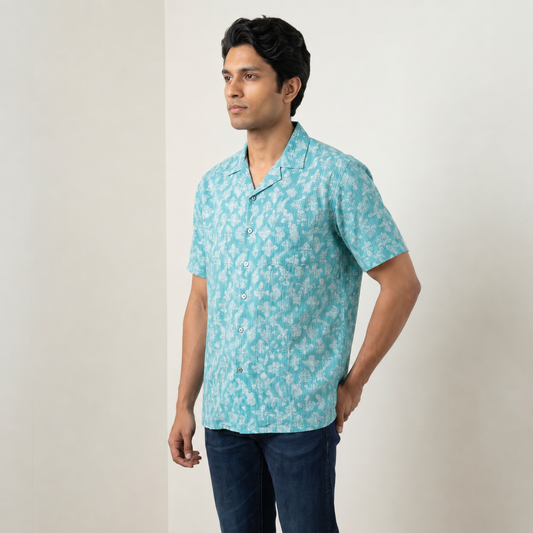 Azure Heritage Designer Cotton Shirt (1131)
