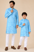 Sky Blue Father-Son Matching Kurta (4545)