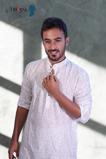 Ivory Breeze Printed Lilen Kurta(7802)