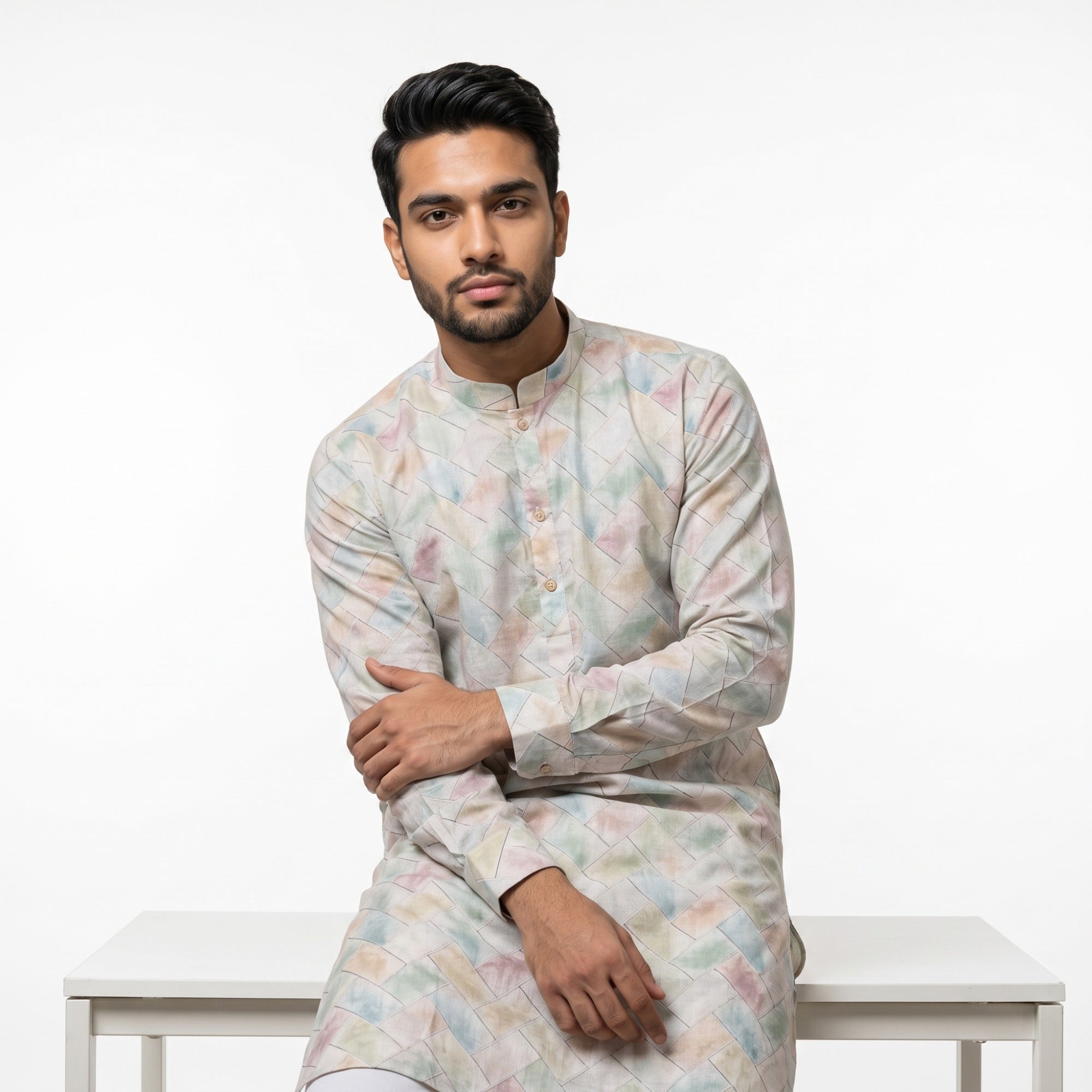 Pastel Prism Kurta (19977)