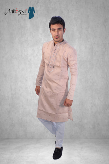Blush Royale Mirror-Work Kurta
Set (7370)